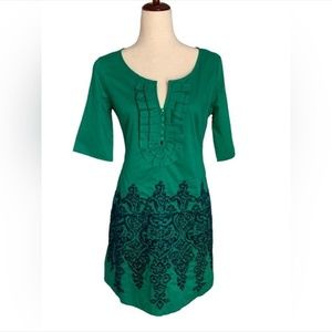 Tabitha Green Embroidered  Mini Shift Dress | Size 4
